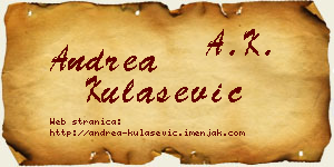 Andrea Kulašević vizit kartica